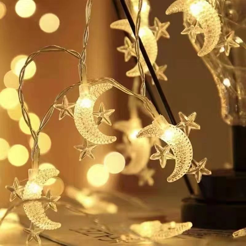 Decoración de Navidad LED estrella pequeña lámpara de color lámpara de lámpara parpadeante estrella de nieve lámpara de lámpara de fondo parpadeante