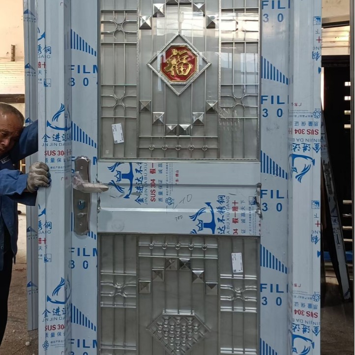 Foshan Jinan stainless steel door factory manufacture 304 stainless steel high quality single door