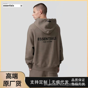 新款潮流Essentials背后LOGO套头复线高街帽衫百搭卫衣情侣款上衣-阿里巴巴