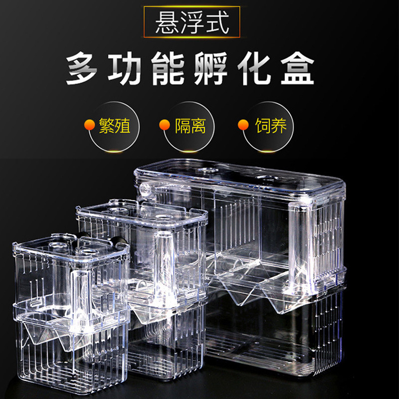 Fish fry breeding acrylic double-layer self-floating Peacock hatching box incubator isolation box Douyu box large