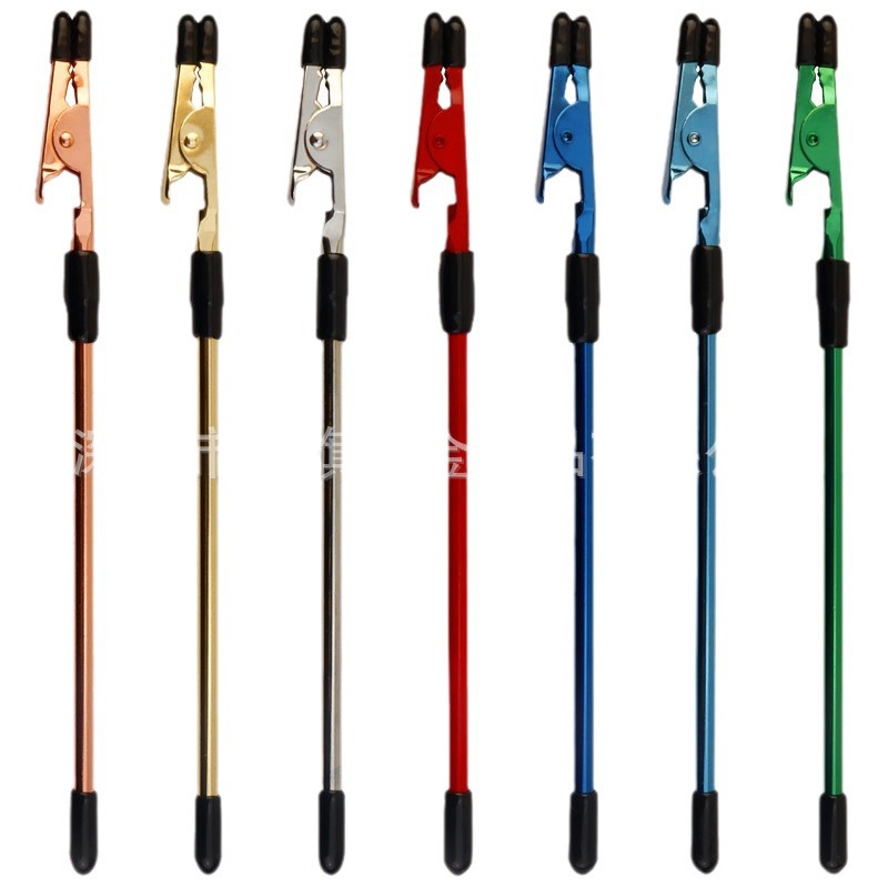 En stock para Super elástico de metal dentado cocodrilo nota clip pulsera joyería con clip auxiliar multifuncional