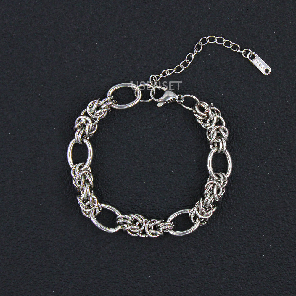Simple Style Geometric Titanium Steel Plating Bracelets 1 Piece