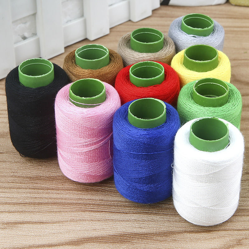 Hogar hilo de coser mano hilo de coser hilo negro hilo blanco hilo de coser traje pequeño hilo de bobina 402 costura de mano roja