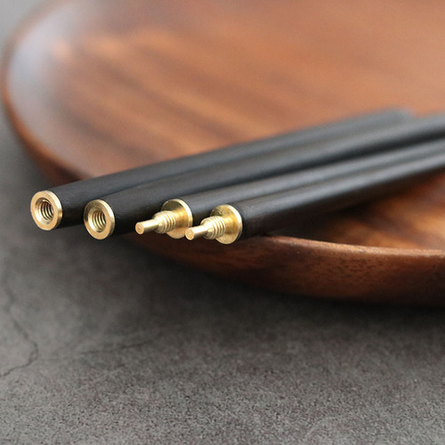 Cross-border special supply of chicken wing wood ebony red sandalwood folding chopsticks portable retractable tableware chopsticks outdoor camping tableware