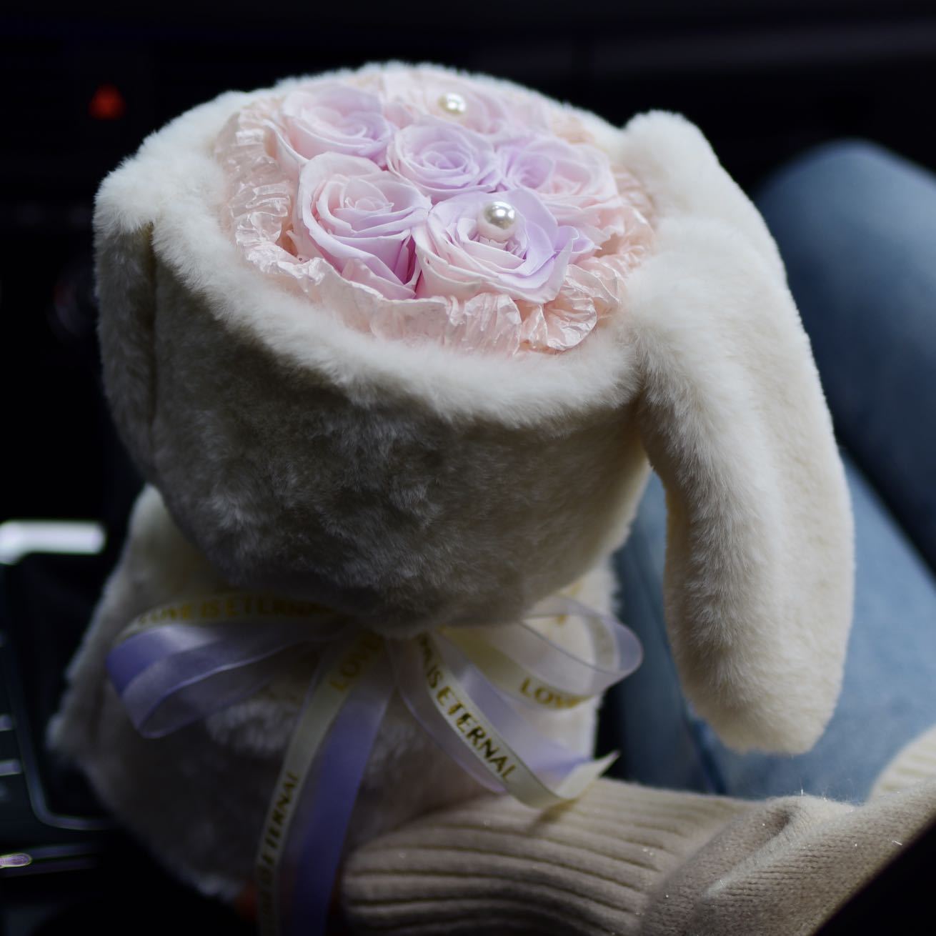 그라디언트 보라색 꽃다발 7*24cm