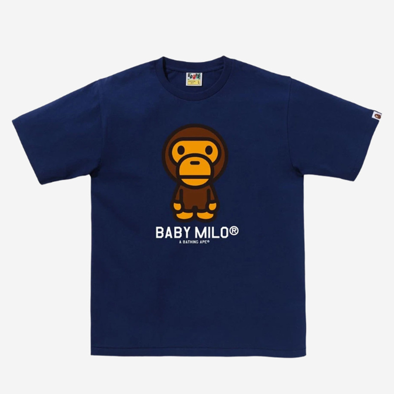 25SS 高品質ベイプ天井新猿頭純綿トップ男性と女性のための同じスタイルのラウンドネック半袖 T シャツ|undefined