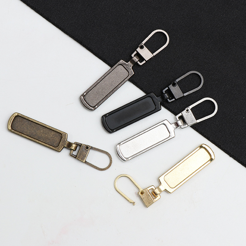 Universal zipper pull parts detachable zipper pull replacement for backpacks outerwear metal pull hook accessory school bag zipper fastener