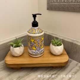 木质底座客厅装饰托盘花盆展示架厨房柜台浴室装饰洗手台肥皂架