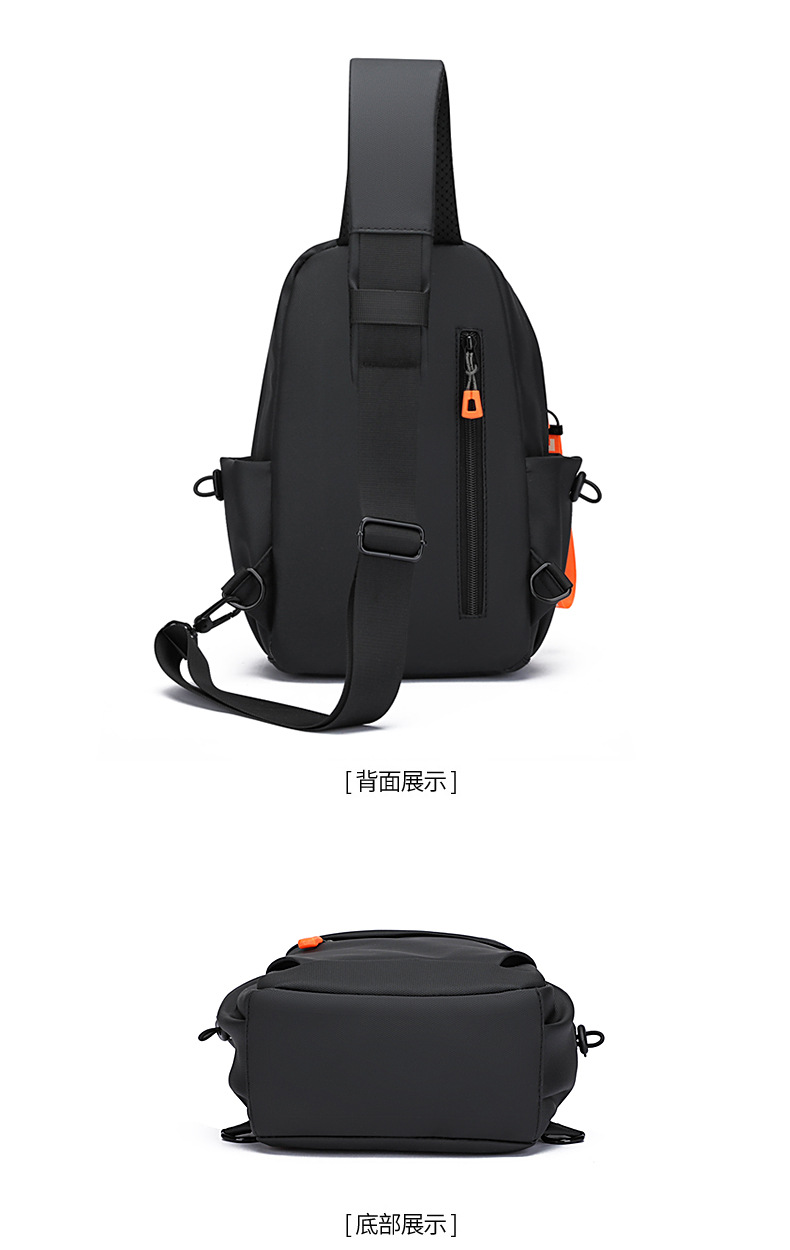 New men's chest bag, crossbody bag, fashionable small bag, cross-border multi-functional waist bag, water-resistant chest bag, outdoor sports undefined