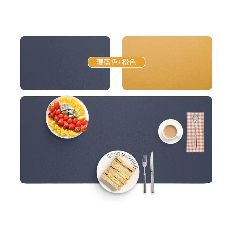 Mouse Pad de Cuero Grande Impermeable — Alfombrilla de Escritorio para Oficina, Personalizable