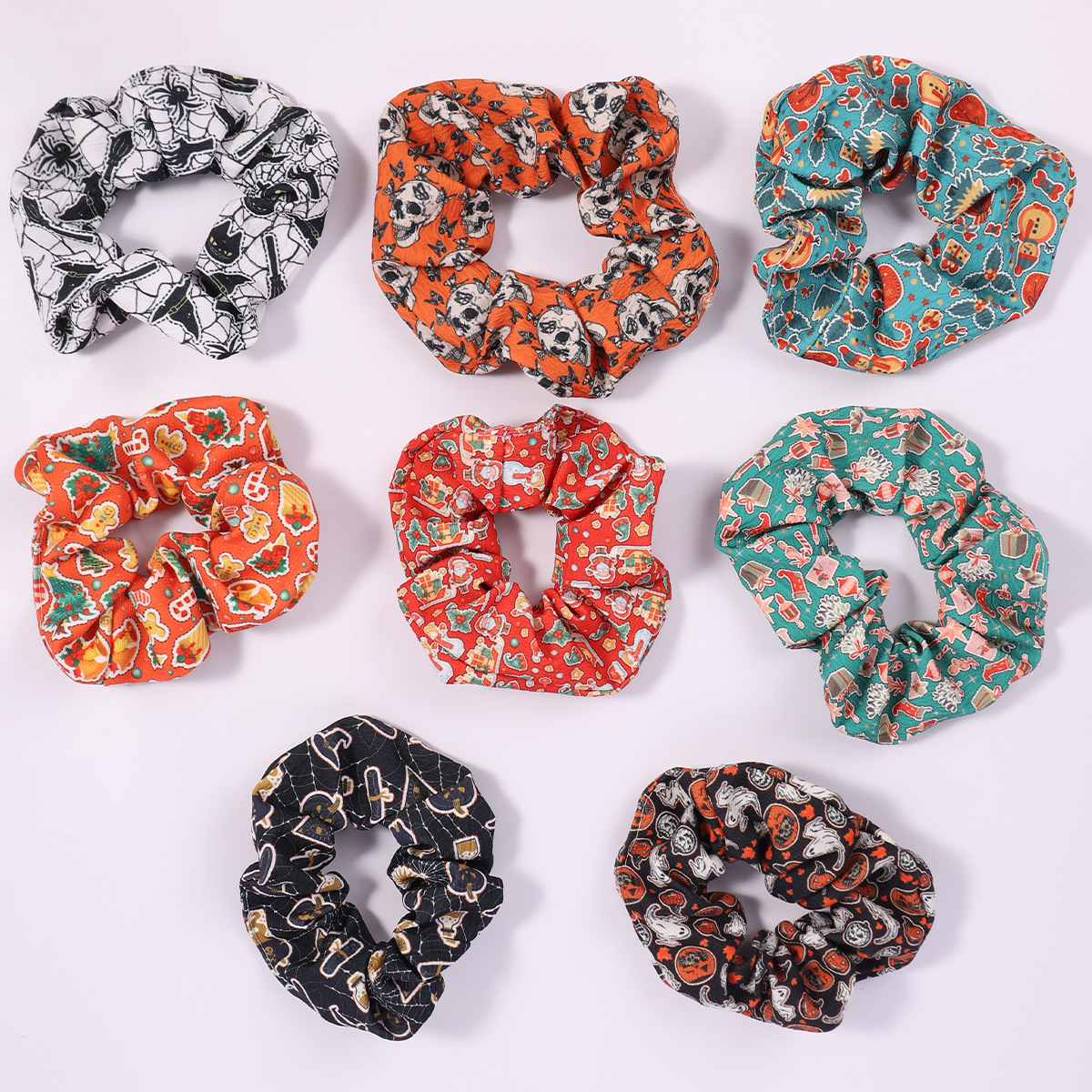 30g Weight Hair Tie Hair Accessories Type 1 Piece Quantity Holiday, Daily Occasion Christmas Festival Halloween Pattern, Christmas Tree Pattern Women's Gender Simple Style Style Christmas Simple Style Women's Halloween Pattern Christmas Tree Hair Tie 2
