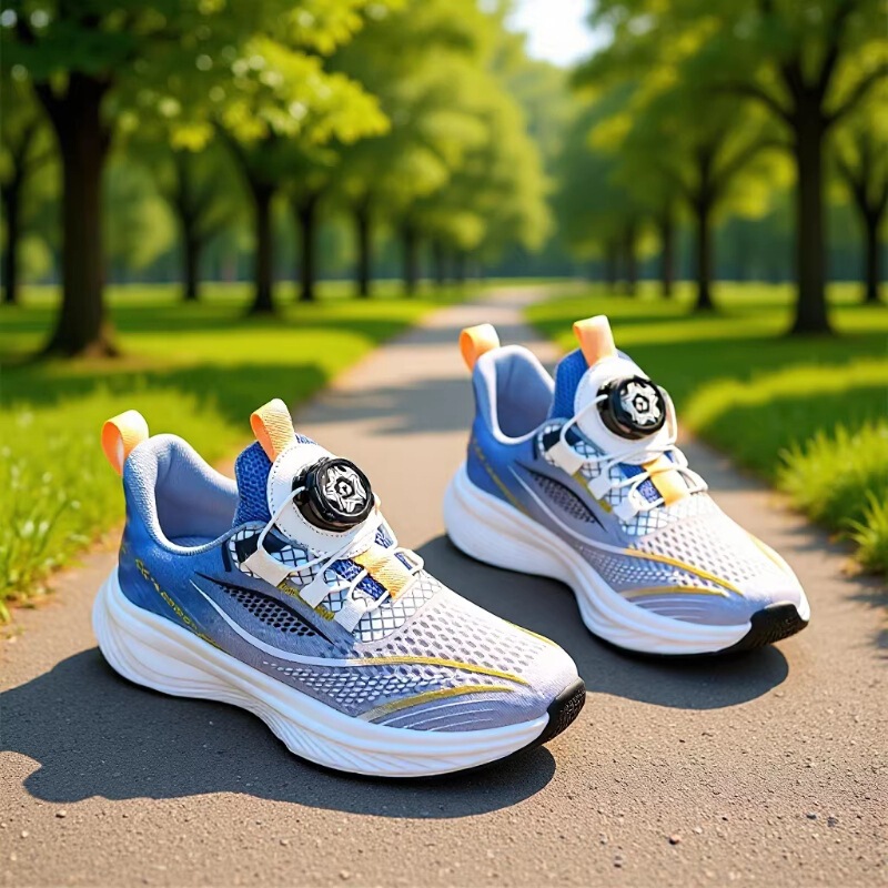 Boys' Sports Shoes Summer 2025 Medium and Large Children's Lightweight and Breathable Children's Hollow Single Mesh Shoes Soft Sole Non-Slip Running Shoes Boys' Sports Shoes Summer 2025 Medium and Large Children's Lightweight and Breathable Children's Hollow Single Mesh Shoes Soft Sole Non-Slip Running Shoes