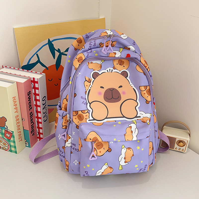 Liebre mochila de impresión universal, mochila resistente a la suciedad, moda para hombres y mujeres, mochila de tendencia ligera de gran capacidad.