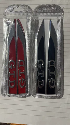 Body sticker: Plate Side Label Blade Decorative - pair-pack-gtd-red