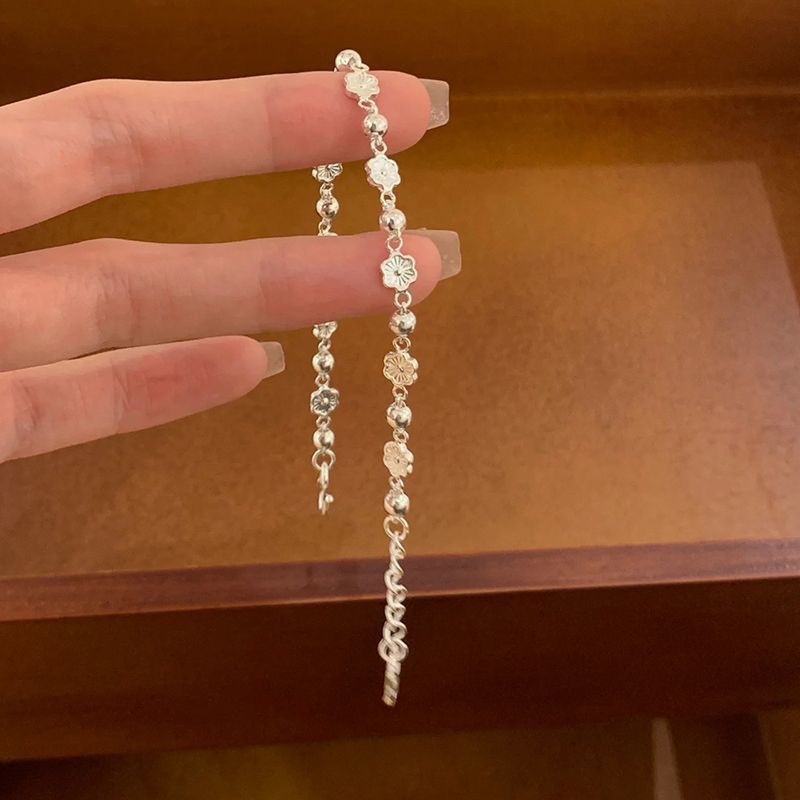New Chinese Style Super Fairy Peach Blossom Bracelet for Women 2025 New Small Floral Best Friend Jewelry Gift for Girlfriend