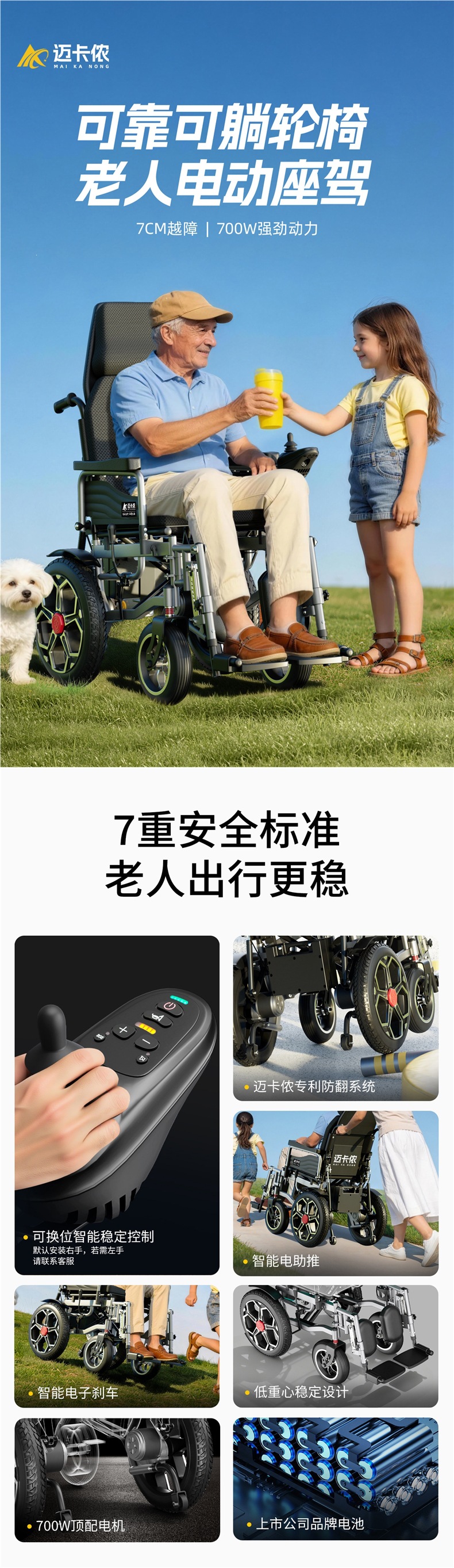 Mikannon Electric Wheelchair, Intelligent and Fully Automatic, Is a Foldable and Lightweight Mobility Aid for the Elderly and Disabled