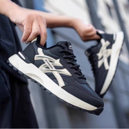 男士春秋款全皮面男鞋休闲运动鞋超轻发泡大底