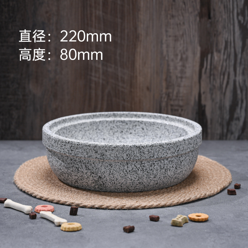 참깨백색으로 돌그릇의 직경을 확대하고 깊게 22cm
