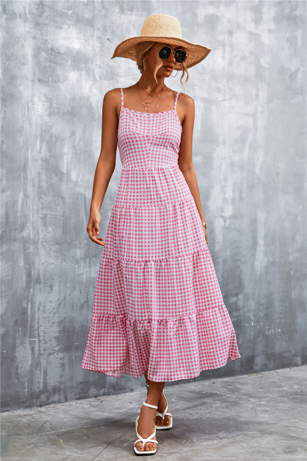 Women's Mid-length Lace-up Dress With Open Back For Summer_voghion.com