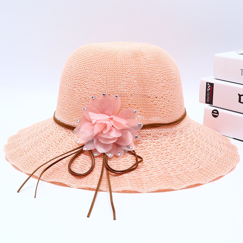 Nuevo sombrero de paja para mujer, sombrero de playa junto al mar, sombrero para el sol de verano de moda salvaje, protector solar, sombrero para el sol de protección UV