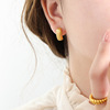 Design retro fashionable earrings stainless steel, french style, light luxury style, city style, wholesale