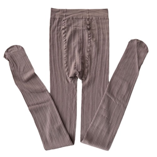 Gray wheat ear pattern pantyhose for women, gray bottoming socks, spring and autumn stockings, medium thick slimming legs socks