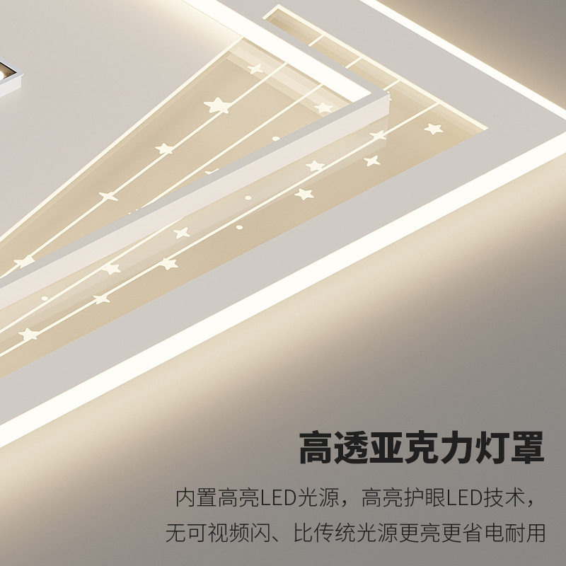 2025 nueva lámpara de techo de sala de estar rectangular moderna y minimalista atmósfera de alta calidad súper brillante lámpara de techo doméstica minimalista