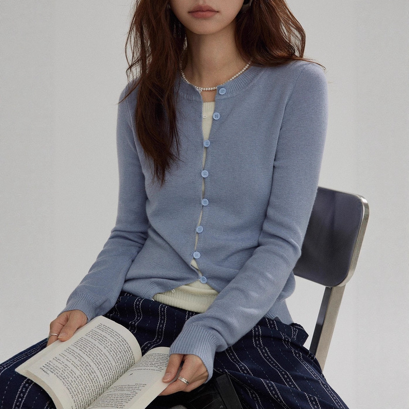 Joli Choose羊毛假两件设计感针织毛衣女秋季修身显瘦小众上衣|undefined
