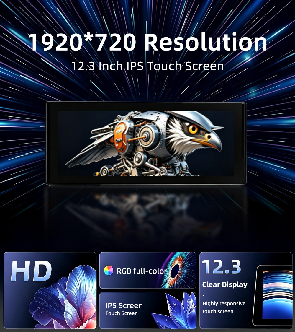 Car-mounted central control large screen suitable for Audi A3 8V 2013-2018, Android navigation, Bluetooth, wireless Carplay