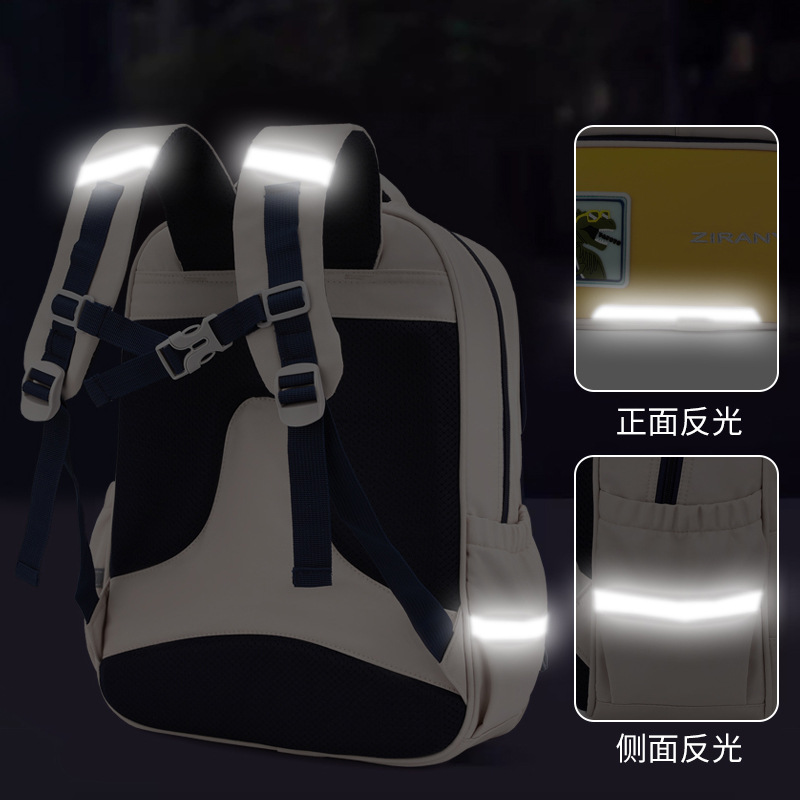 Mochila de pescado natural para niños 1 - 3 grados para reducir la carga, mochila escolar ligera de gran capacidad para niños de primer grado