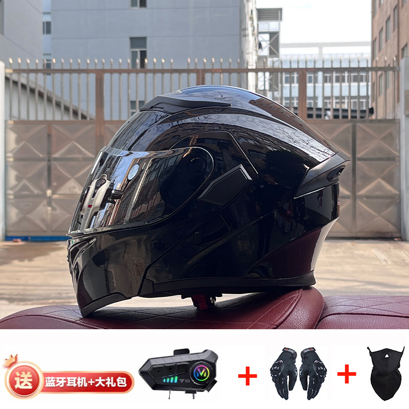 JIEKAI casco de motocicleta casco completo de motocicleta para hombres y mujeres Bluetooth casco de exposición casco de coche eléctrico 3C certificación