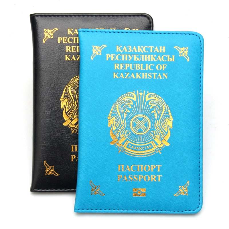 Паспортный чехол Казахстан Мужской и Женский универсальный кожаный тонкий паспорт кейс оптом