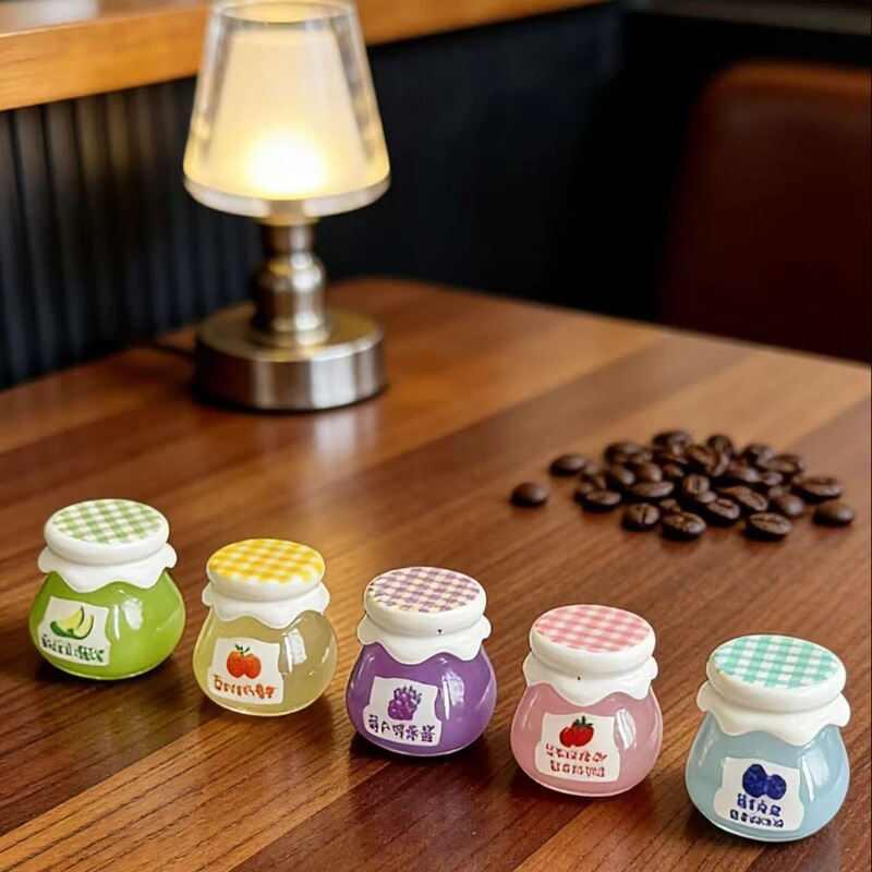 DIY Resin Accessories Wholesale Phone Charms Keychains Hair Ties Fridge Magnets Transparent Shimmering Milk Juice Bottles