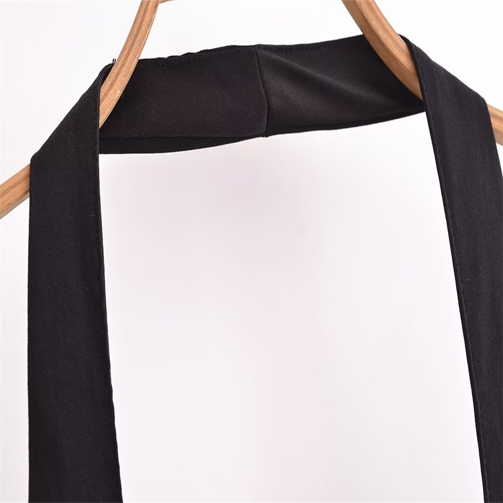 Series Sexy Backless Hanging Collar round Neck Short Puffy Mini Dress