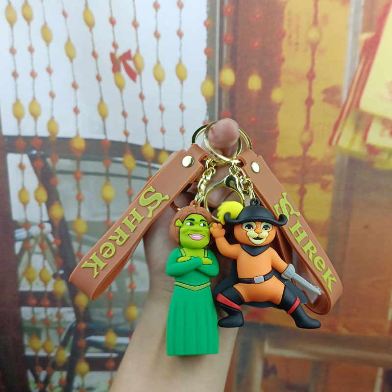 Cross-border Shrek Keychain Cartoon Doll Bag Pendant Car Key Chain Catch Doll Machine Small Gift