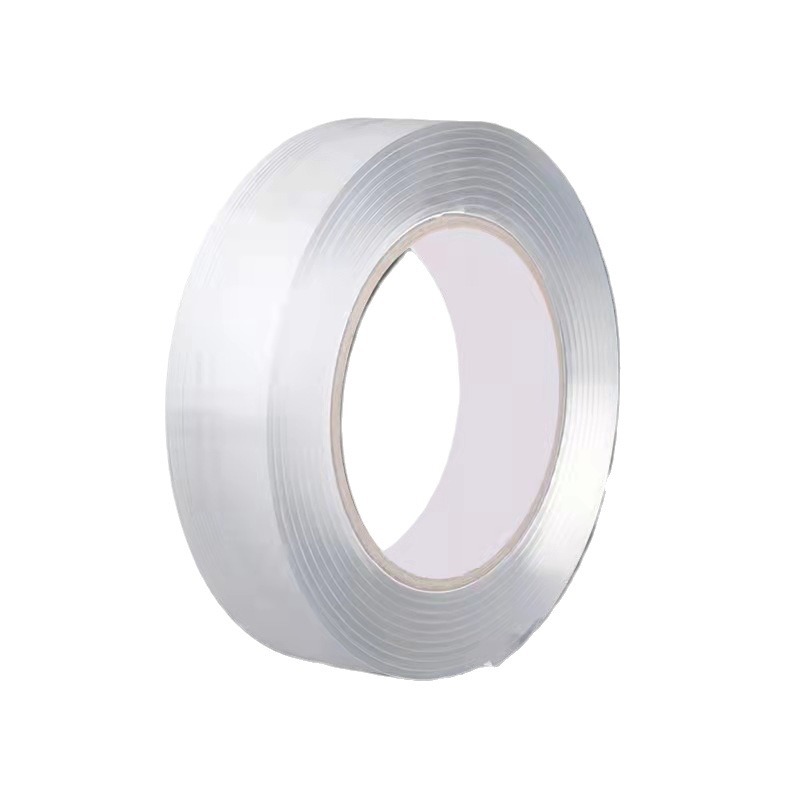 Cinta nano-doble cara transparente de alta viscosidad, adhesivo fuerte, cinta mágica sin rastro para pósteres, fijación adhesiva, nano-pegamento que no deja residuos.