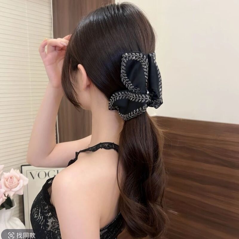 韩式设计感叶片麦穗鲨鱼夹百搭高级感发卡后脑勺发抓布艺头饰轻奢|undefined