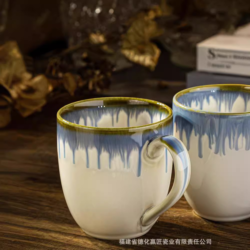 Transfronterizo LCang LZ esmalte cerámica de color esmalte taza de café de plato taza de agua taza de leche taza de marca