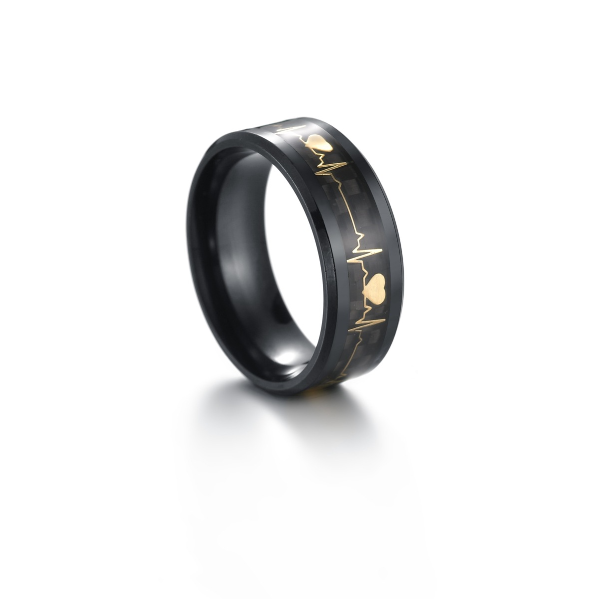 8g Weight Other Inlay Material Birthday Occasion Titanium Steel Material Letter Pattern Unisex Gender Stoving Varnish Design Fashion Style Black Color Wholesale Jewelry Fashion Letter Titanium Steel Other Stoving Varnish Stainless Steel Rings 无