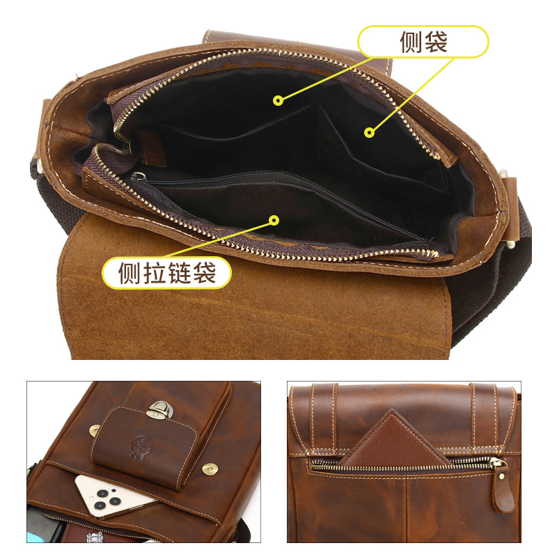 B9768 1650K TÚI XÁCH NAM GUATDLE PHỤC CỔ CỔ ĐIỂN TÚI XÁCH VÍ NAM DA BÒ G05 SẢN PHẨM MỚI