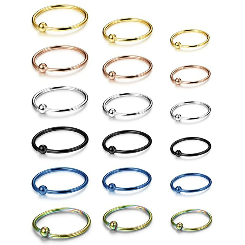 Physiological universal nose piercing stainless steel