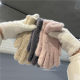 Cycling New Imitation Rabbit Fur Plush Ins Women's Winter Gloves fleece-lined Warm Cute Finger Cold-proof 2024 Students