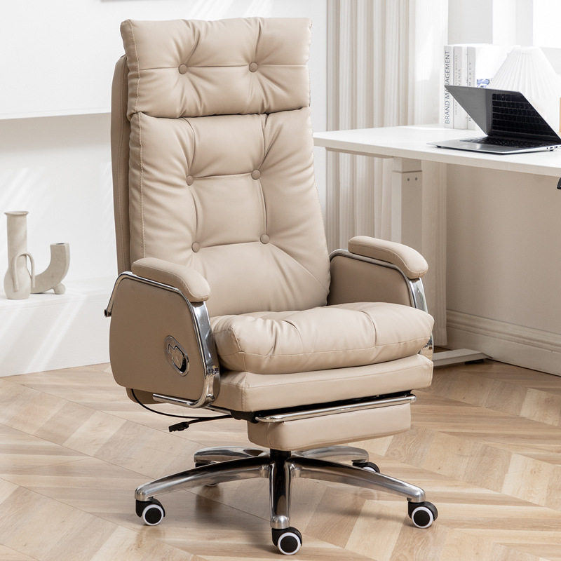 Computer Chair Home Comfortable Sofa Chair Reclining Easy Chair Office Leather Boss Chair Comfortable Sedentary Office Chair