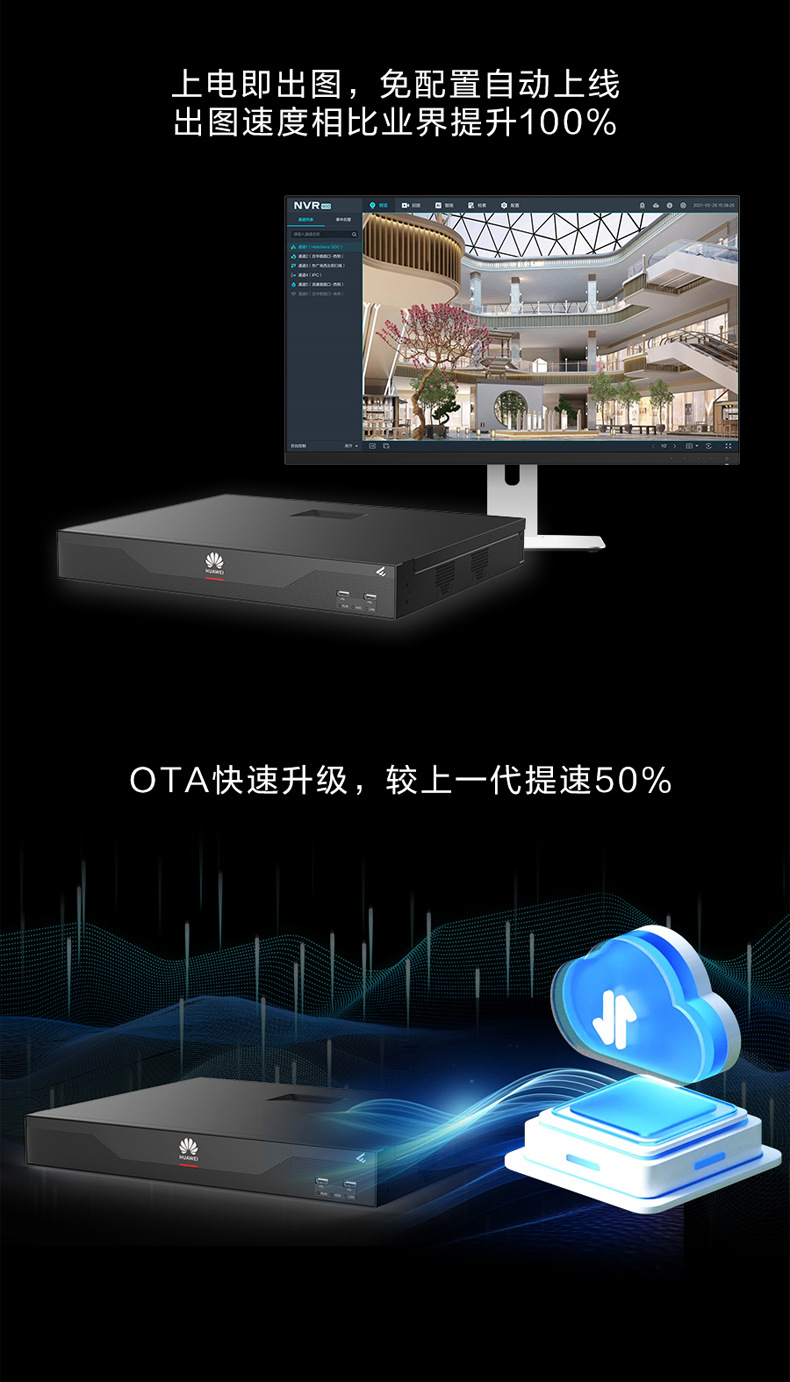 NVR900-E02-16 Ağ Video Kaydedici 2 Disk Konumu 16 Kanal Girişi 64Mbps Video Giriş Bant Genişliği