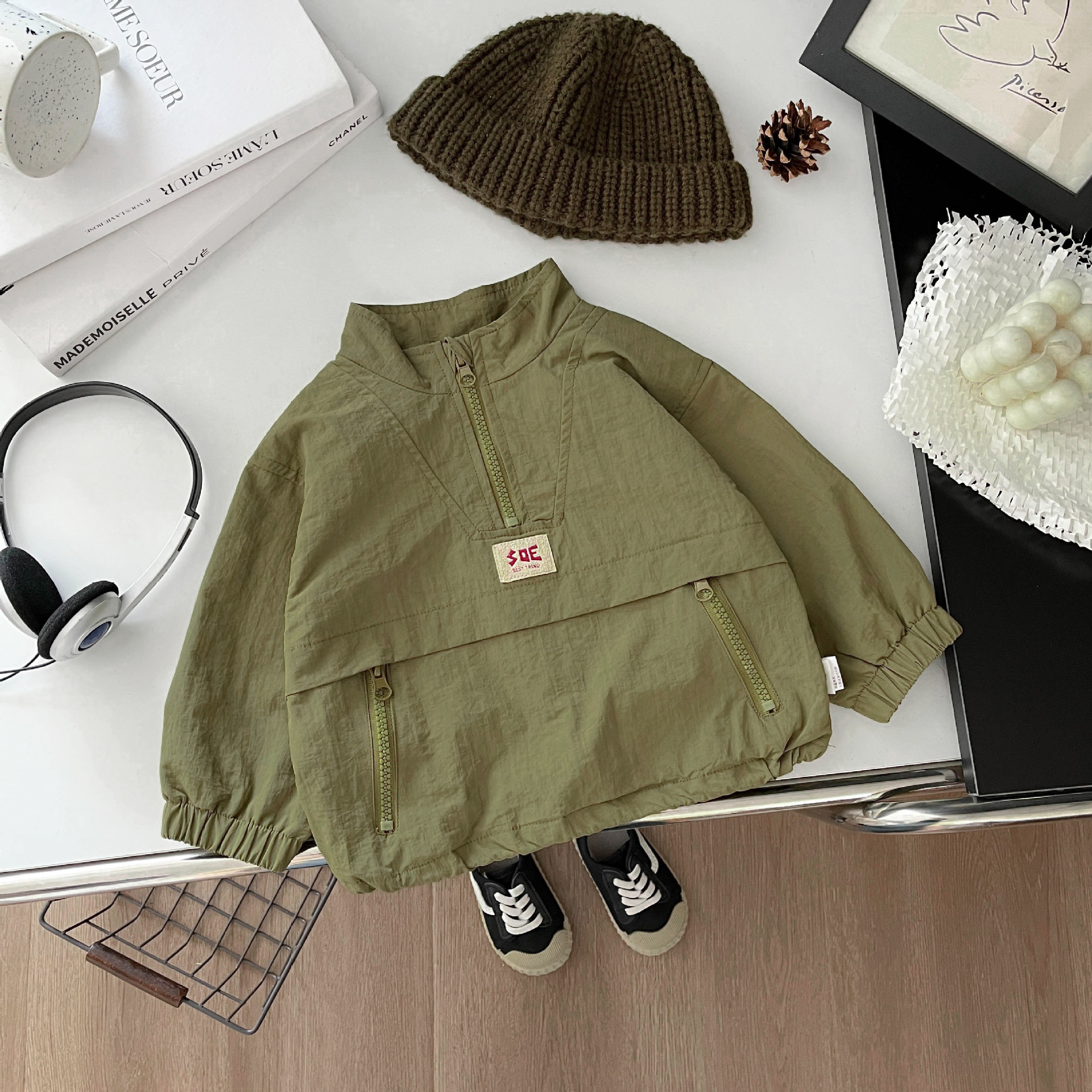 Chaqueta de primavera y otoño para niños, nuevo estilo de ropa de bebé, ropa de moda cool, ropa de bebé, chaqueta coreana