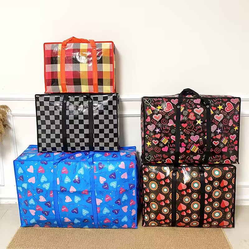 175g手提防水PP无纺布行李袋收纳整理袋加厚编织袋搬家袋便携