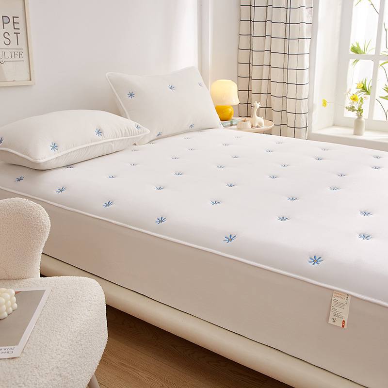 2024 nuevo estilo Clase A algodón lavado bordado sábana funda de cama acolchada funda de colchón para el hogar ropa de cama al por mayor
