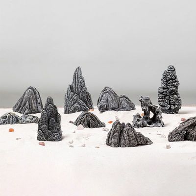 假山小擺件裝飾仿真造景石園藝綠植擺件石家居裝飾盆景生態小石頭