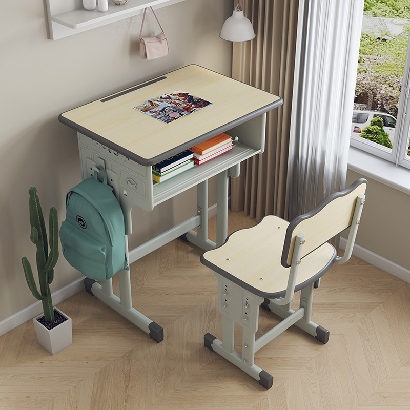 School Same Style Primary School Student Desk Home Children's Study Table Writing Desk and Chair Boy Child Homework Desk Set