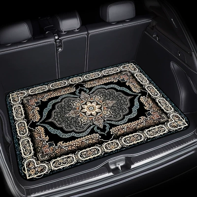 Cross-Border Temu American-Style Car Trunk Mat, Wear-Resistant, Dirt-Resistant, Easy to Care For, Decorative Floor Mat, Skin-Friendly, Dust-Proof, Soundproof Mat (Avtomobil döşəmə paspasları) - trunk-mat-1-75100cm-crystal-velvet-dot-bottom
